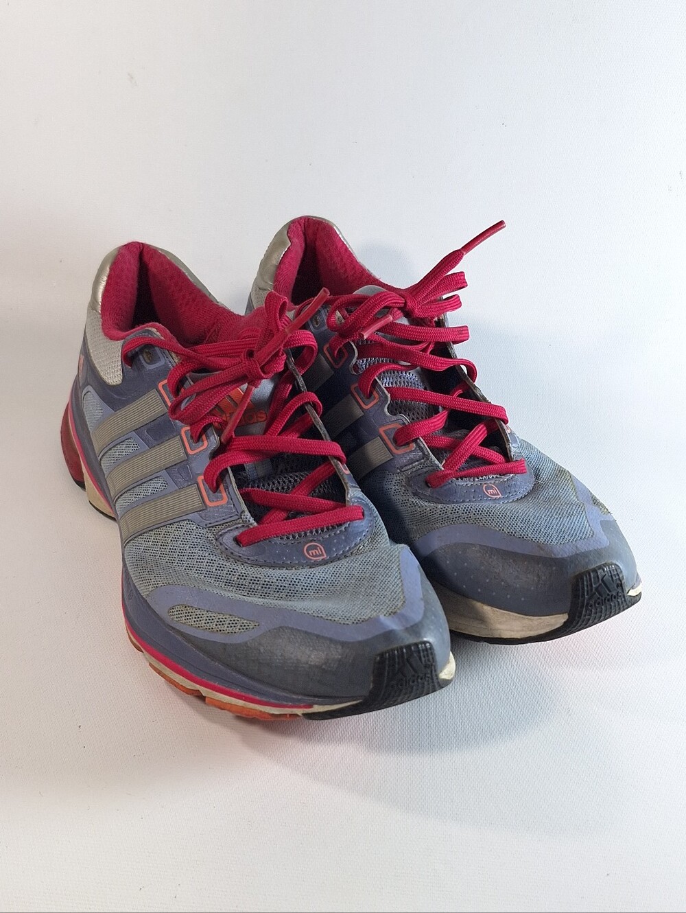 adidas Women's Supernova Glide 5 Running Shoes Blue Silver Pink Size 9 Q33796